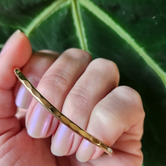 David Smallcombe Gold Cuff Bracelet Small/Medium - Picture 4 of 6